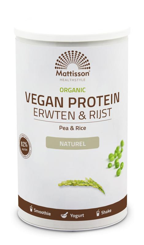 Biologisch Vegan proteïne poeder Erwten & Rijst van Mattisson