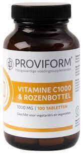 Vitamine C 1000 & rozenbottels van Proviform : 100 tabletten