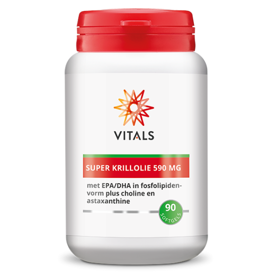 Super Krillolie 590 mg van Vitals (90softgels)