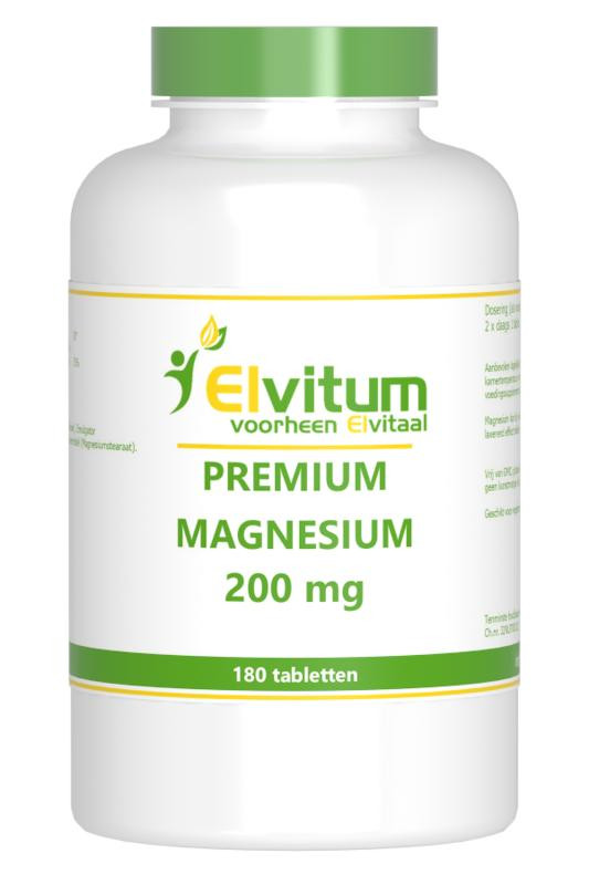 Magnesium 200 mg premium van Elvitaal : 180 tabletten