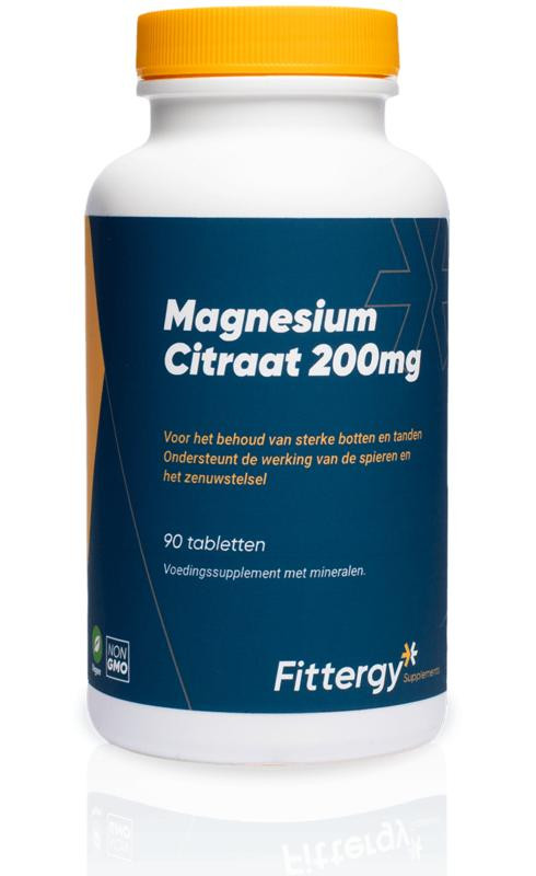 Magnesiumcitraat 200 mg van Fittergy (90 tabletten)
