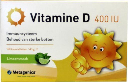 Vitamine D3 400IU van Metagenics : 168 tabletten