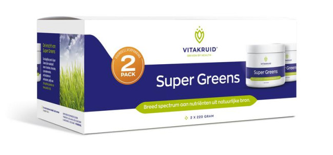 verbrand raket Schouderophalend Super Greens van Vitakruid (2 x 220gram)