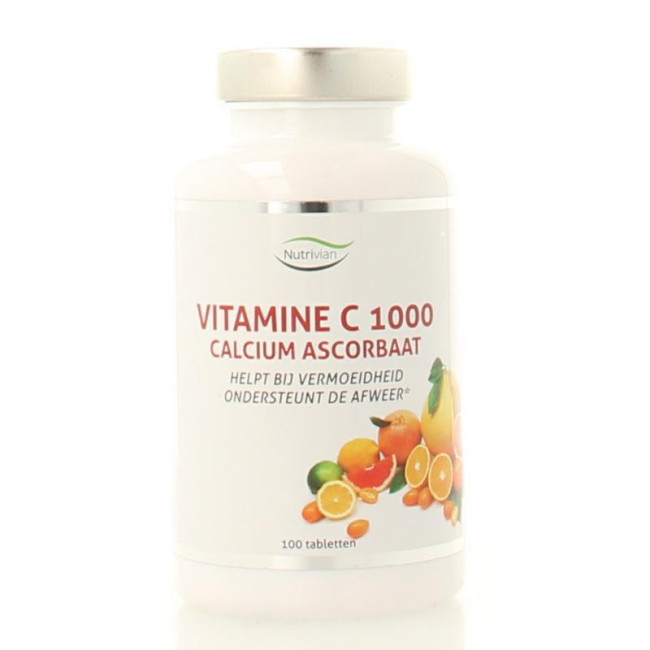 Regelmatig Streng Om te mediteren Vitamine C1000 mg calcium ascorbaat van Nutrivian : 100 tabletten