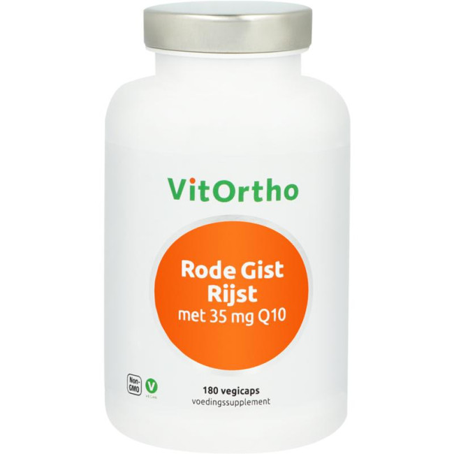 Kangoeroe Politiek overhandigen Rode Gist Rijst met 35 mg Q10 van Vitortho (180vcaps)