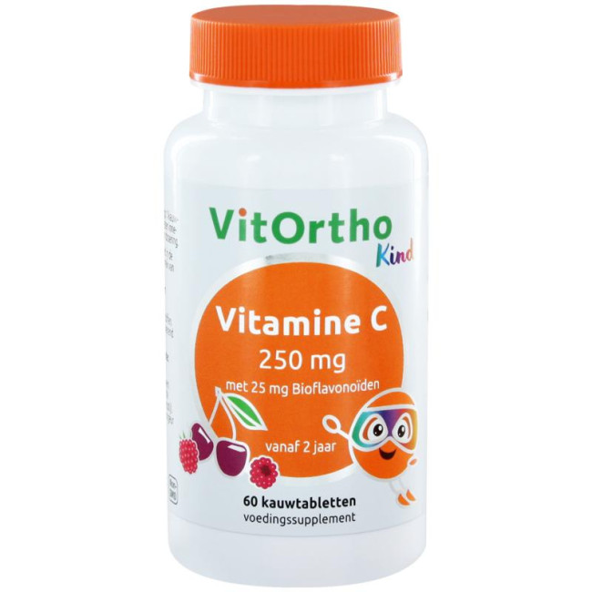 Voorbijganger suspensie slogan Vitamine C kind (60tab) van Vitortho - Vanaf 2 jaar