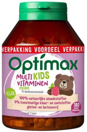 Kinder multivit extra van Optimax : 180 kauwtabletten