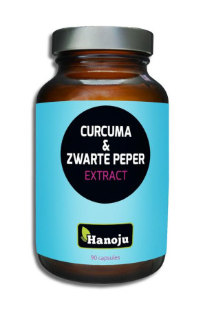 Curcuma poeder & zwarte peper extract van Hanoju : 90 capsules