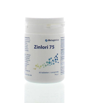 Zinlori 75 van Metagenics : 60 tabletten