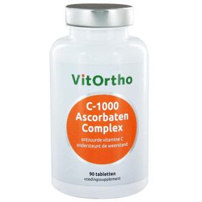 C-1000 Ascorbaten complex van Vitortho : 90 tabletten