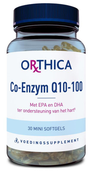 Co-enzym Q10-100 van Orthica : 30 softgels