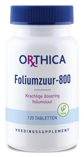Foliumzuur 800 van Orthica : 120 tabletten 