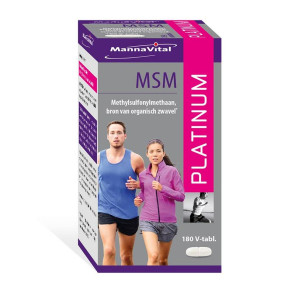 MSM Platinum van Mannavital : 180 tabletten