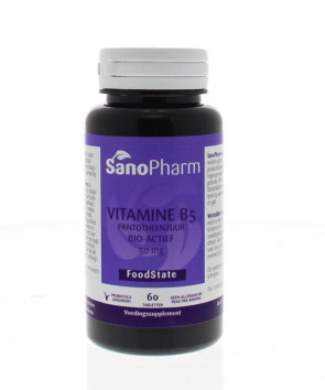 Vitamine B5 pantotheenzuur 100 mg van Sanopharm : 60 tabletten