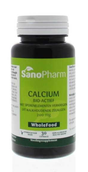 Calcium 200 mg wholefood van Sanopharm : 30 capsules