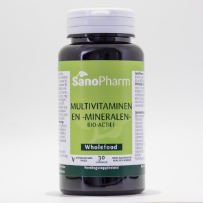 Multivitaminen/mineralen wholefood van Sanopharm : 30 capsules