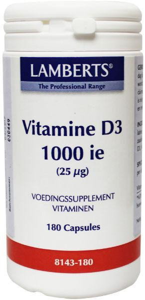 Vitamine D 1000IE 25 mcg Lamberts 180