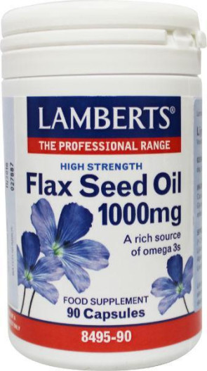 Lijnzaad flax seed 1000 mg Lamberts 90 