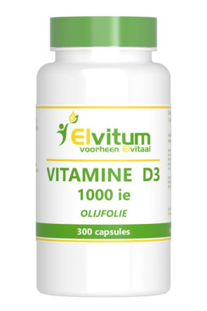 Vitamine D3 1000IE 25 mcg van Elvitaal : 300 capsules