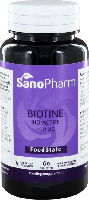 Biotine 100 mcg van Sanopharm : 60 tabletten