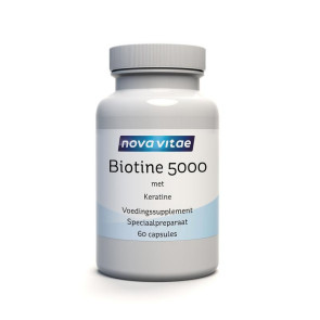Biotine 5000mcg met Keratine van Nova Vitae