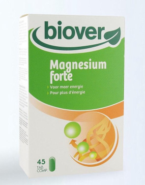 Biover Magnesium forte - Mineralen - Vermoeidheid zenuwstelsel en spieren – Voedingssupplement– 45 tabletten
