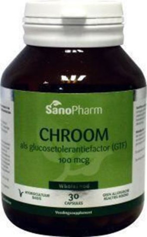 GTF chromium 100 mcg wholefood van Sanopharm : 30 capsules