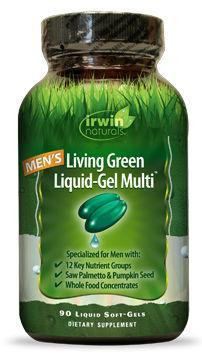 Living green liquid gel multi for men van Irwin Naturals : 120 softgels