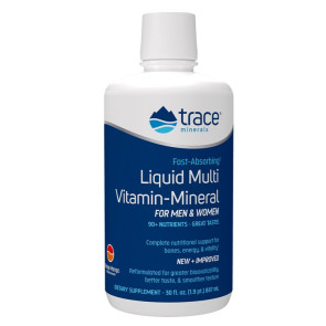 Vloeibaar multi vitamine, ionische mineralen en sporenelementen van Trace Minerals (887ml)
