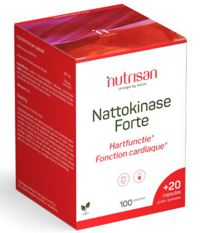 Nattokinase Forte van Nutrisan: 100+20 capsules 