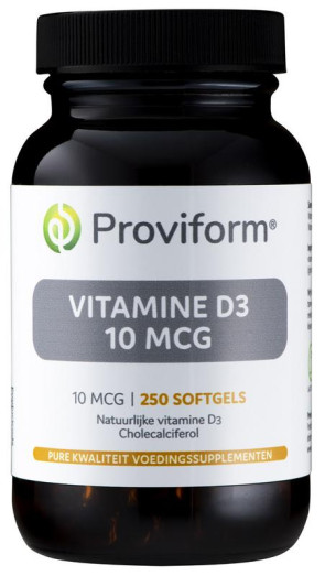 Vitamine D3 10 mcg van Proviform : 250 softgels
