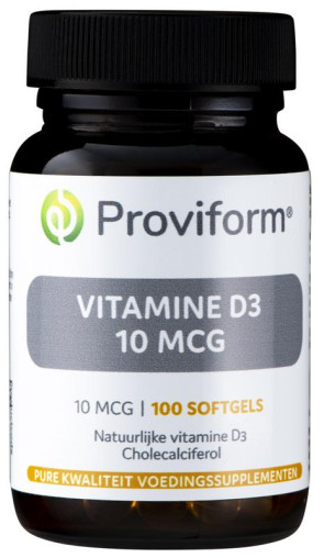 Vitamine D3 10 mcg van Proviform : 100 softgels