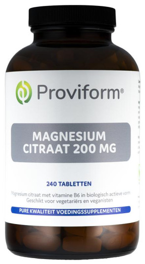 Magnesium citraat 200 mg & B6 van Proviform : 240 tabletten