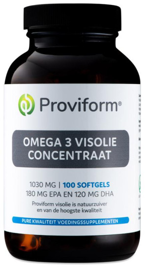 Omega 3 visolie concentraat 1000mg van Proviform : 100 softgels