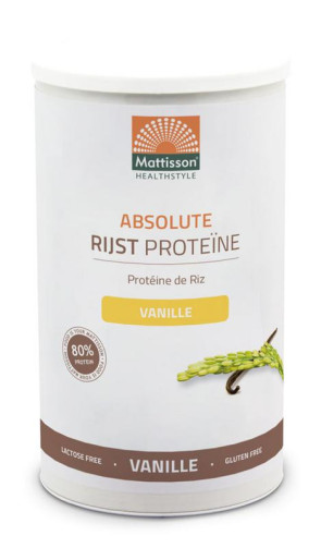 Rijst Proteïne poeder 80% - Vanille van Mattisson :500 Gram 