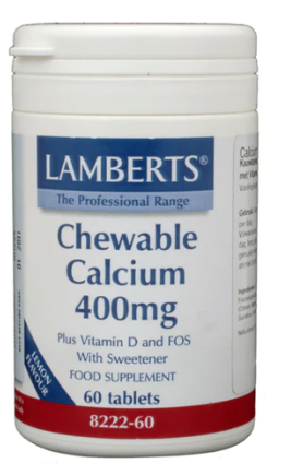 Calcium 400mg + Vit. D + Fos Kauwtabletten van Lamberts