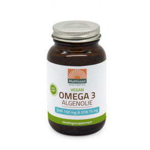 Vegan Omega-3 Algenolie DHA 150mg & EPA 75mg van Mattisson (60caps)
