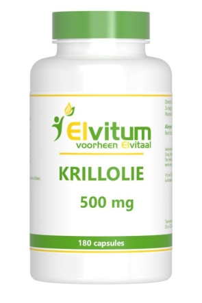 Krill olie 500 mg van Elvitaal : 180 capsules