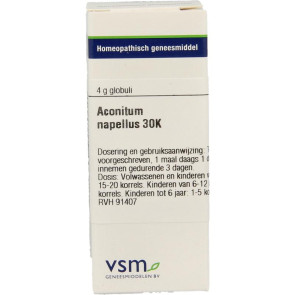 Aconitum napellus 30K van VSM : 4 gram