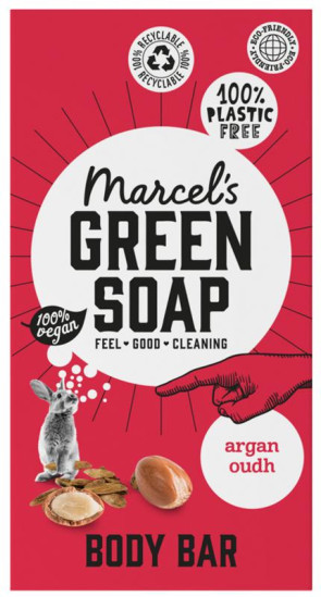 Shower bar argan & oudh van Marcel's GR Soap (150 gram)