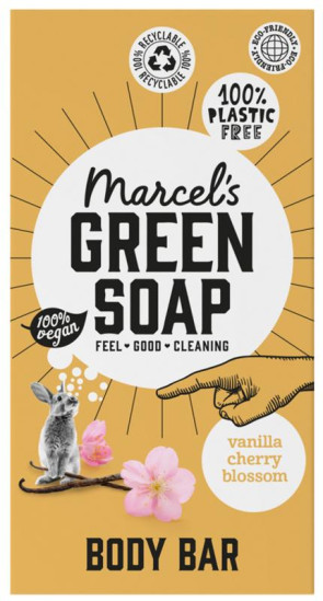 Shower bar vanilla & cherry van Marcel's GR Soap (150 gram)