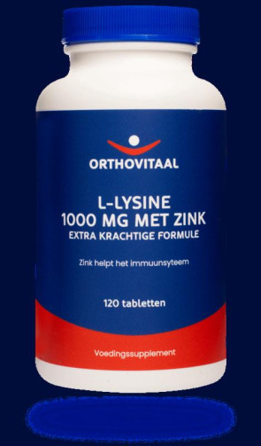 L-Lysine 1000mg met zink Orthovitaal 120