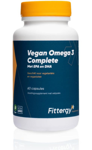 Omega 3 vegan 150 mg DHA 75 mg EPA van Fittergy (60 capsules)