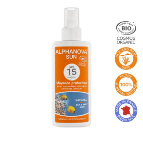 Sun vegan spray SPF15 bio van Alphanova Sun (125 ml)