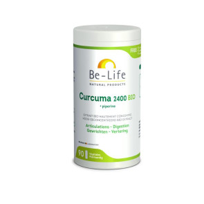 Curcuma 2400 + piperine bio van Be-Life : 90 softgels