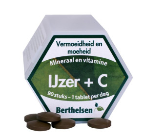 IJzer + vitamine C van Berthelsen (90 tabletten)