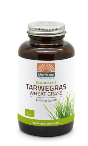 Bio tarwegras wheatgrass tabletten raw 400 mg bio van Mattisson