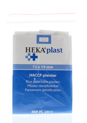 HACCP pleisters blauw 72 x 19 mm  Heka (25 stuks)