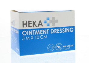 Ointment dressing / Engels pluksel 5 m x 10 cm van Heka (1 stuks)