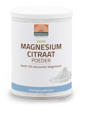 Magnesium citraat poeder 15% elementair Magnesium van Mattisson